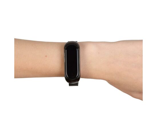 Ремешок для фитнес браслета BeCover Metal для Xiaomi Mi Smart Band 5 Black (705146), изображение 4 Ремешок для фитнес браслета BeCover Metal для Xiaomi Mi Smart Band 5 Black (705146), изображение 4
