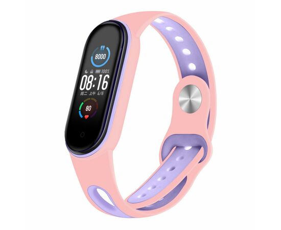 Ремешок для фитнес браслета BeCover Sport Style для Xiaomi Mi Smart Band 5 Pink-Purple (705172)