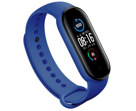 Ремешок для фитнес браслета BeCover Silicone для Xiaomi Mi Smart Band 5 Blue (705064)