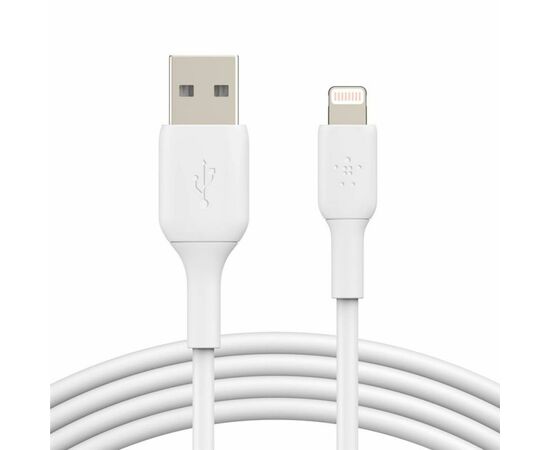 Дата кабель Belkin USB 2.0 AM to Lightning 2.0m PVC white (CAA001BT2MWH)