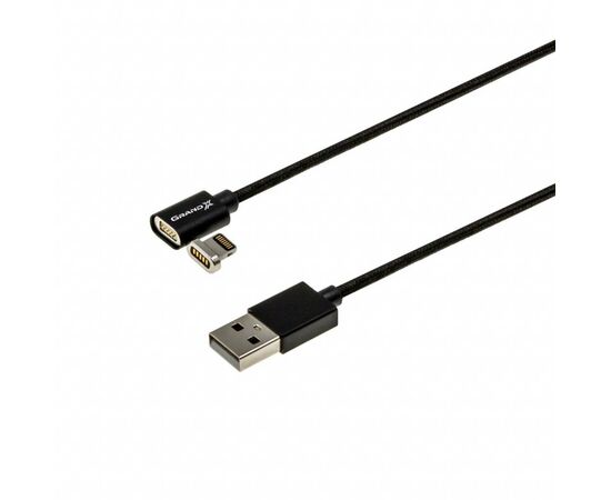 Дата кабель USB 2.0 AM to Lightning Magnet Grand-X (MG-01L), зображення 2 Дата кабель USB 2.0 AM to Lightning Magnet Grand-X (MG-01L), зображення 2