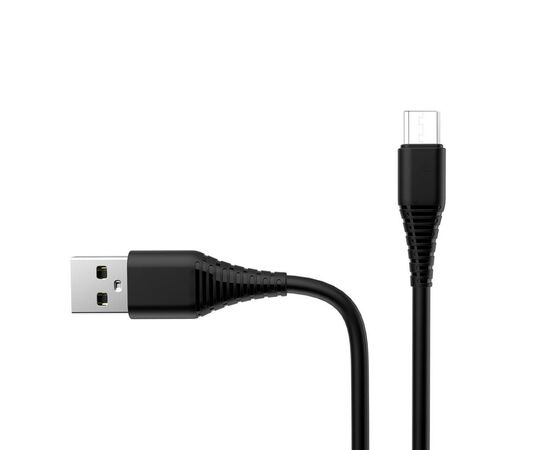Дата кабель ColorWay USB 2.0 AM to Micro 5P 1.0m black (CW-CBUM025-BK), изображение 3 Дата кабель ColorWay USB 2.0 AM to Micro 5P 1.0m black (CW-CBUM025-BK), изображение 3