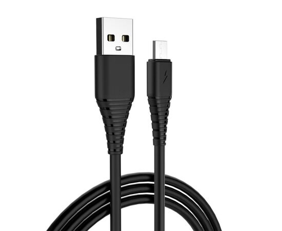 Дата кабель ColorWay USB 2.0 AM to Micro 5P 1.0m black (CW-CBUM025-BK)