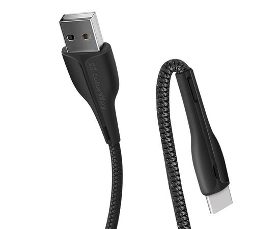 Дата кабель ColorWay USB 2.0 AM to Type-C 1.0m led black (CW-CBUC034-BK), изображение 4 Дата кабель ColorWay USB 2.0 AM to Type-C 1.0m led black (CW-CBUC034-BK), изображение 4