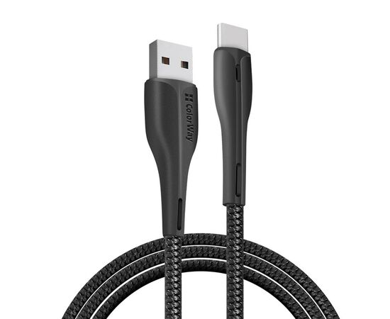 Дата кабель ColorWay USB 2.0 AM to Type-C 1.0m led black (CW-CBUC034-BK)