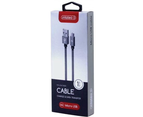 Дата кабель USB 2.0 AM to Micro 5P 1.0m CBGNYM1 grey Intaleo (1283126477676), зображення 2 Дата кабель USB 2.0 AM to Micro 5P 1.0m CBGNYM1 grey Intaleo (1283126477676), зображення 2