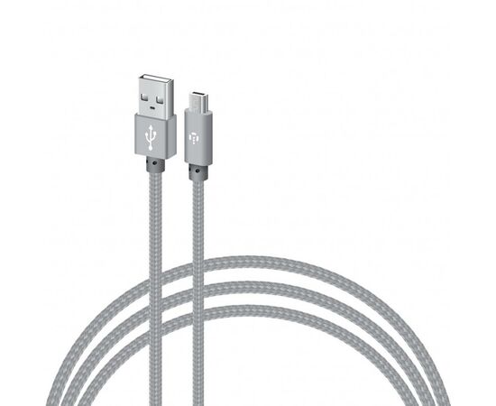 Дата кабель USB 2.0 AM to Micro 5P 1.0m CBGNYM1 grey Intaleo (1283126477676)