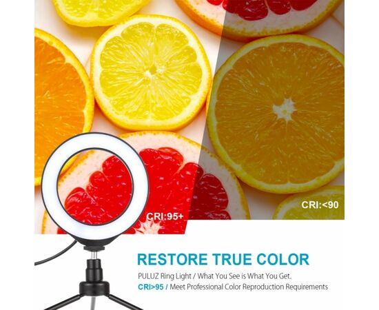 Набор блогера Puluz Ring USB LED lamp PU378 6.2" (PU378), изображение 4 Набор блогера Puluz Ring USB LED lamp PU378 6.2" (PU378), изображение 4