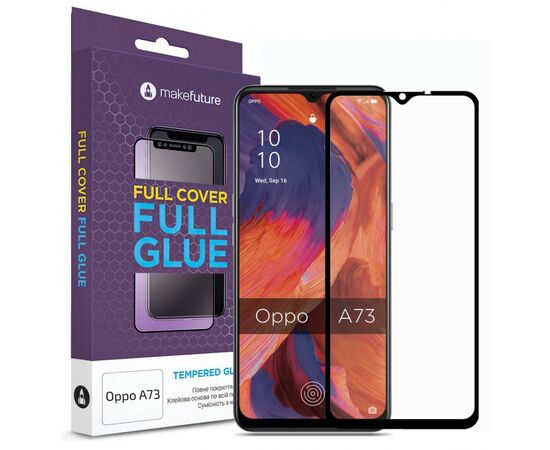 Стекло защитное MakeFuture Oppo A73 Full Cover Full Glue (MGF-OPA73)