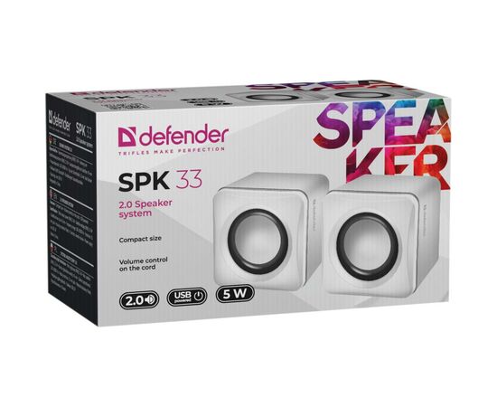 Акустическая система Defender SPK 33 White (65631), изображение 2 Акустическая система Defender SPK 33 White (65631), изображение 2