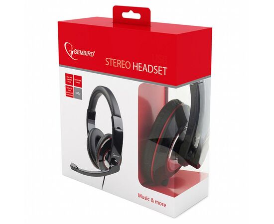 Наушники Gembird MHS-001 Black (MHS-001), изображение 4 Наушники Gembird MHS-001 Black (MHS-001), изображение 4