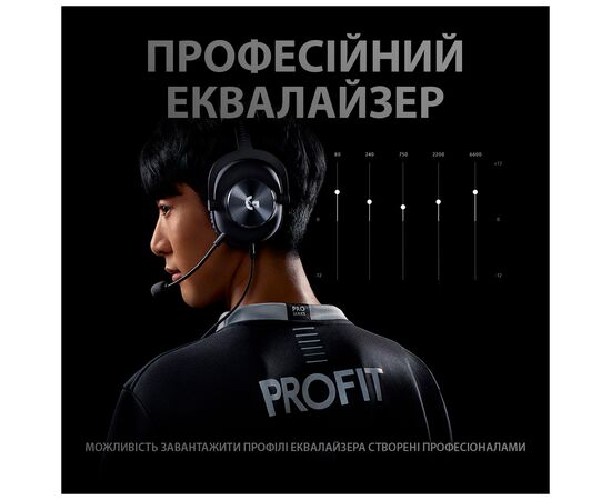 Наушники Logitech G PRO X Gaming Headset BLACK USB (981-000818), изображение 7 Наушники Logitech G PRO X Gaming Headset BLACK USB (981-000818), изображение 7