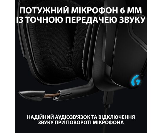 Наушники Logitech G635 Gaming Headset USB (981-000750), изображение 7 Наушники Logitech G635 Gaming Headset USB (981-000750), изображение 7