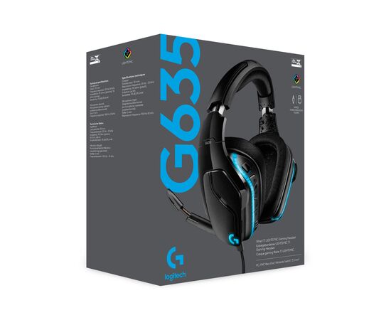 Наушники Logitech G635 Gaming Headset USB (981-000750), изображение 9 Наушники Logitech G635 Gaming Headset USB (981-000750), изображение 9