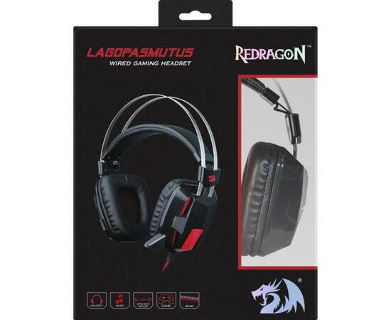 Наушники Redragon Lagopasmutus 2 Black-Red (75165), изображение 10 Наушники Redragon Lagopasmutus 2 Black-Red (75165), изображение 10
