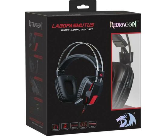 Наушники Redragon Lagopasmutus 2 Black-Red (75165), изображение 9 Наушники Redragon Lagopasmutus 2 Black-Red (75165), изображение 9