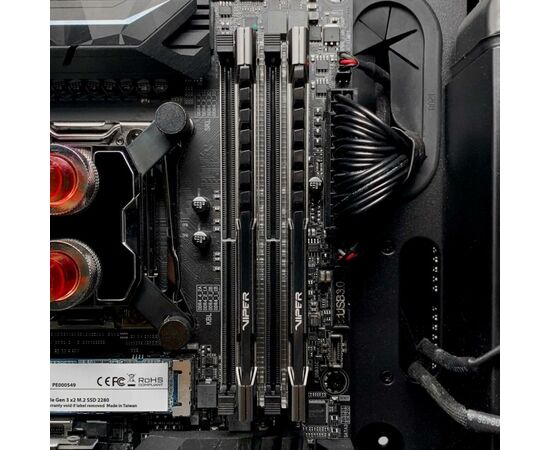 Модуль памяти для компьютера DDR4 16GB (2x8GB) 3600 MHz Viper Steel Patriot (PVS416G360C7K), изображение 5 Модуль памяти для компьютера DDR4 16GB (2x8GB) 3600 MHz Viper Steel Patriot (PVS416G360C7K), изображение 5