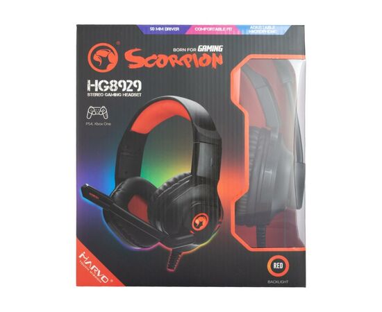 Наушники Marvo HG8929 Red-LED (HG8929), изображение 4 Наушники Marvo HG8929 Red-LED (HG8929), изображение 4