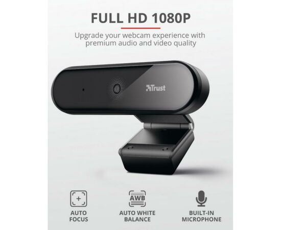Веб-камера Trust Tyro Full HD Black (23637), изображение 6 Веб-камера Trust Tyro Full HD Black (23637), изображение 6