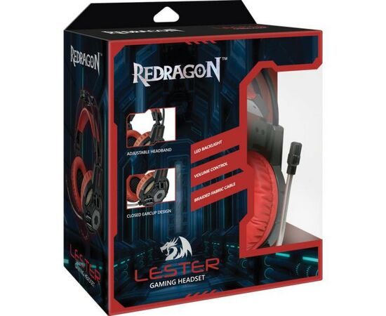 Наушники Redragon Lester Black-Red (64541), изображение 6