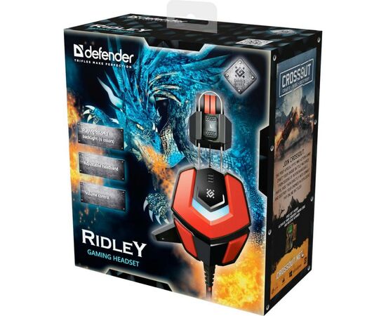 Навушники Defender Ridley Red-Black (64542), зображення 10 Навушники Defender Ridley Red-Black (64542), зображення 10