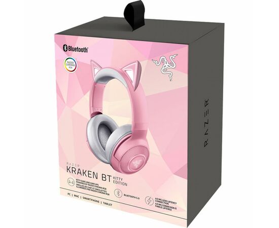 Наушники Razer Kraken BT Kitty Edition Quartz Pink (RZ04-03520100-R3M1), изображение 5 Наушники Razer Kraken BT Kitty Edition Quartz Pink (RZ04-03520100-R3M1), изображение 5