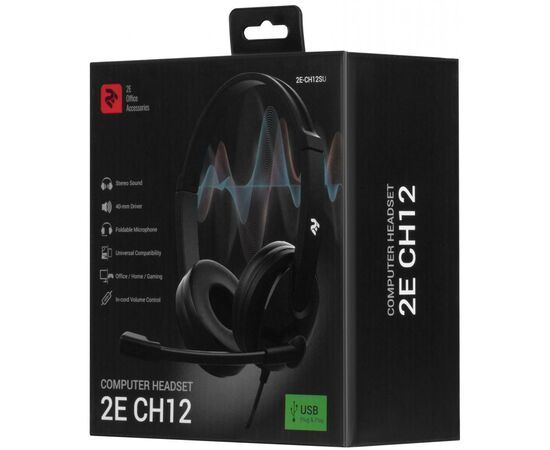 Наушники 2E CH12 On-Ear 3.5mm / 2*3.5mm (2E-CH12SJ), изображение 7