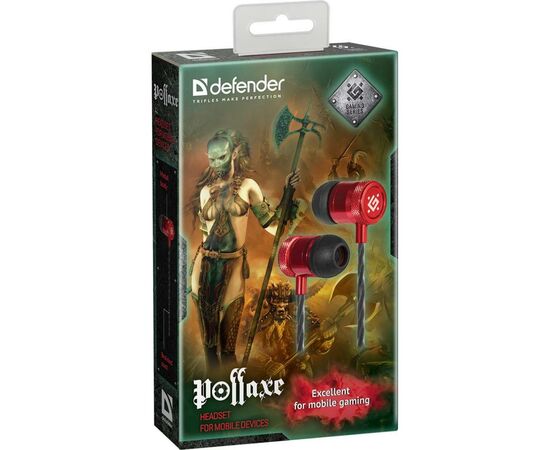 Наушники Defender Pollaxe Black-Red (64453), изображение 2 Наушники Defender Pollaxe Black-Red (64453), изображение 2