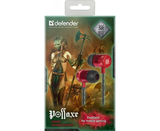 Наушники Defender Pollaxe Black-Red (64453), изображение 3 Наушники Defender Pollaxe Black-Red (64453), изображение 3