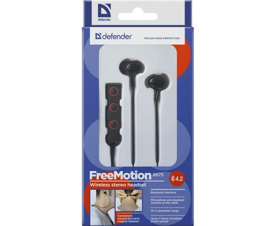 Навушники Defender FreeMotion B675 Black (63675), зображення 7 Навушники Defender FreeMotion B675 Black (63675), зображення 7