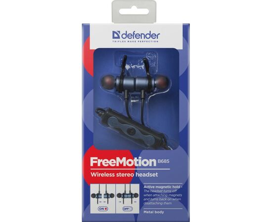 Наушники Defender FreeMotion B685 Metallic Blue (63685), изображение 8 Наушники Defender FreeMotion B685 Metallic Blue (63685), изображение 8