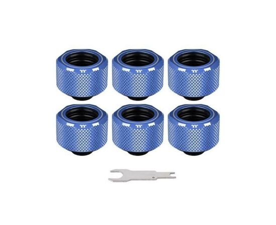 Фітинг для СВО ThermalTake Pacific C-Pro G1/4 PETG 16mm OD Fitting Kit - Blue (CL-W210-CU00BU-B)