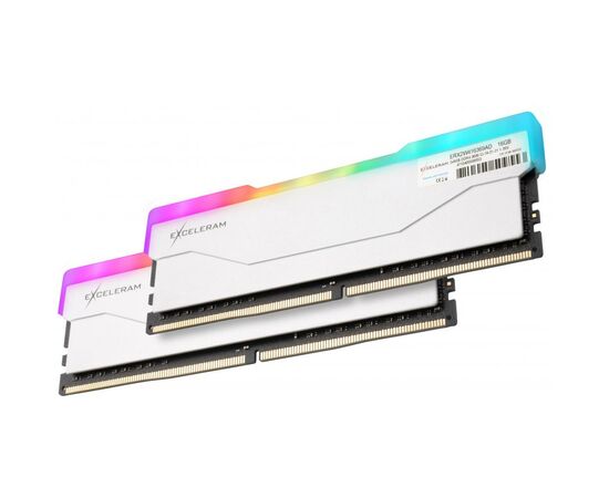 Модуль пам'яті для комп'ютера DDR4 16GB (2x8GB) 3600 MHz RGB X2 Series White eXceleram (ERX2W416369AD), зображення 2 Модуль пам'яті для комп'ютера DDR4 16GB (2x8GB) 3600 MHz RGB X2 Series White eXceleram (ERX2W416369AD), зображення 2