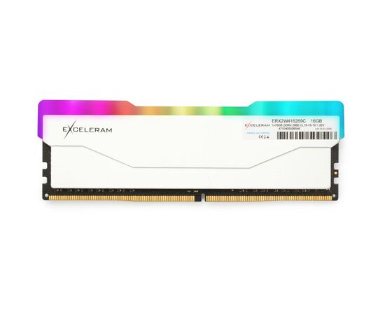 Модуль пам'яті для комп'ютера DDR4 16GB 2666 MHz RGB X2 Series White eXceleram (ERX2W416269C)