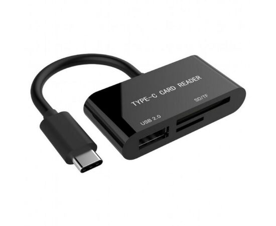 Зчитувач флеш-карт Gembird Type-C SD/TF + USB2.0 (UHB-CR3-02)