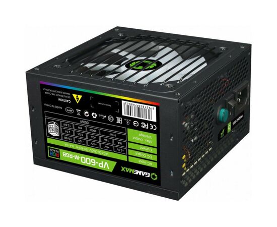 Блок питания Gamemax 600W (VP-600-M-RGB), изображение 3 Блок питания Gamemax 600W (VP-600-M-RGB), изображение 3