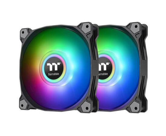Кулер для корпуса ThermalTake Pure Duo 12 ARGB Sync Radiator Fan 2 Pack Fan (CL-F115-PL12SW-A), изображение 5 Кулер для корпуса ThermalTake Pure Duo 12 ARGB Sync Radiator Fan 2 Pack Fan (CL-F115-PL12SW-A), изображение 5