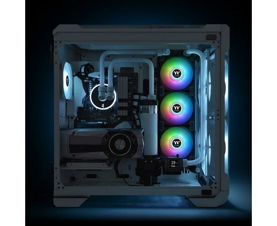 Кулер для корпуса ThermalTake Pure Duo 12 ARGB Sync Radiator Fan 2 Pack Fan (CL-F115-PL12SW-A), изображение 6 Кулер для корпуса ThermalTake Pure Duo 12 ARGB Sync Radiator Fan 2 Pack Fan (CL-F115-PL12SW-A), изображение 6