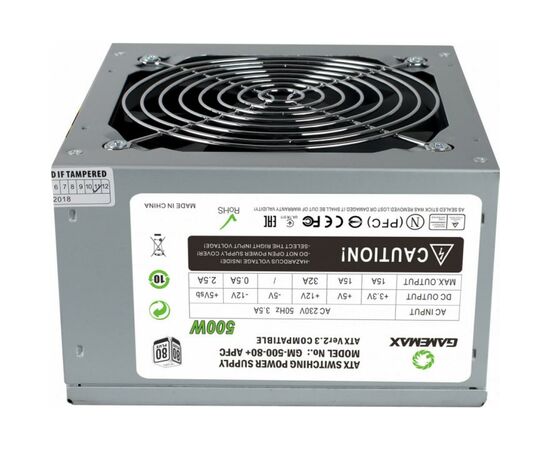 Блок питания Gamemax 500W (GM-500 80+ APFC), изображение 3 Блок питания Gamemax 500W (GM-500 80+ APFC), изображение 3
