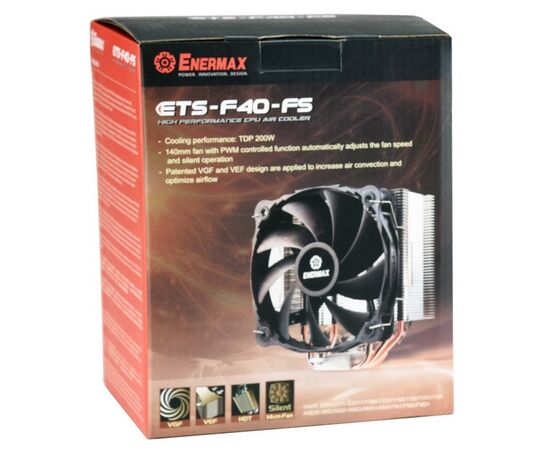 Кулер для процессора Enermax ETS-F40 Silent Edition (ETS-F40-FS), изображение 4 Кулер для процессора Enermax ETS-F40 Silent Edition (ETS-F40-FS), изображение 4