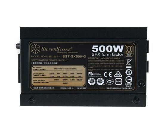 Блок питания Silver Stone 500W STRIDER (SST-SX500-G), изображение 4 Блок питания Silver Stone 500W STRIDER (SST-SX500-G), изображение 4