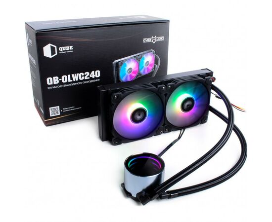 Система водяного охолодження Qube QB-OLWC240ARGB, зображення 2 Система водяного охолодження Qube QB-OLWC240ARGB, зображення 2