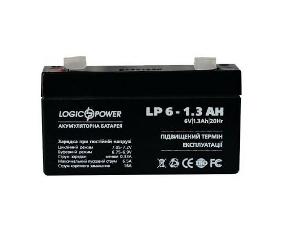 Батарея до ДБЖ LogicPower LPM 6В 1.3 Ач (4157)