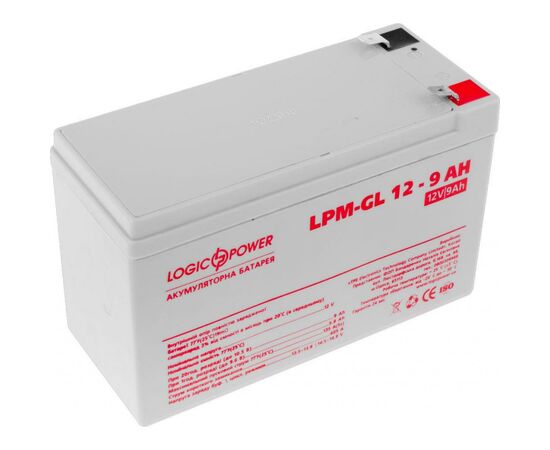 Батарея к ИБП LogicPower LPM-GL 12В 9Ач (6563), изображение 2 Батарея к ИБП LogicPower LPM-GL 12В 9Ач (6563), изображение 2