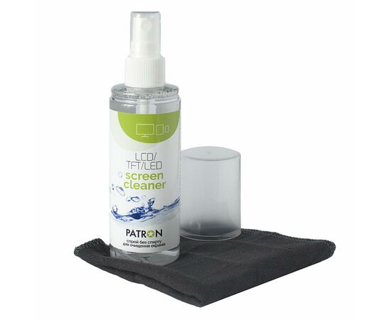 Спрей для очистки Patron Screen spray for TFT/LCD/LED 120ml +microfiber 20х20 (F3-022)