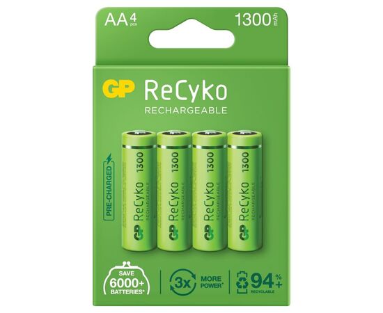 Акумулятор Gp AA 130AAHCE-2GBE4 Recyko+ 1300 mAh * 4 (130AAHCE / 4891199186523)