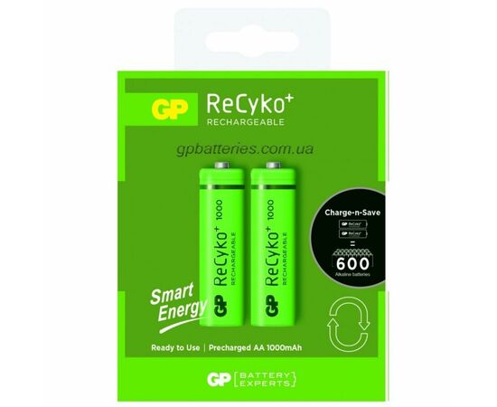 Аккумулятор Gp AA 100AAHCE-2GB2 ReCyko+ Smart Energy R6 1000 mAh * 2 (NiMn) (100AAHCE / 4891199145421)