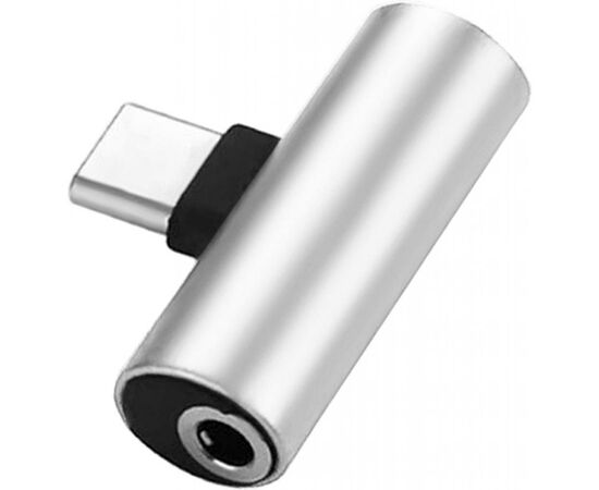 Переходник Type-C to Jack 3.5 мм 1.0m 2in1 XoKo (AC-205-SLV)