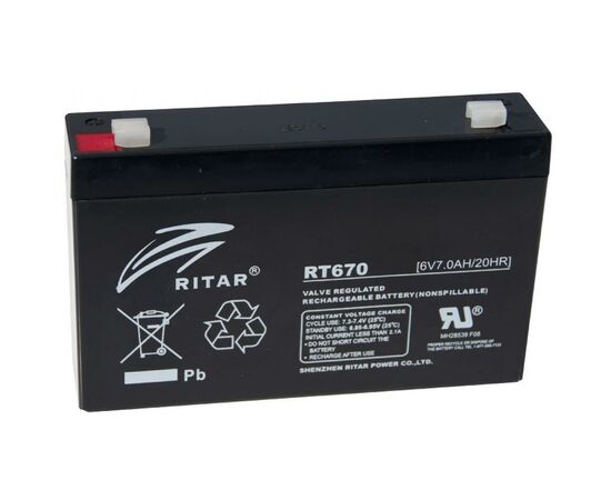 Батарея до ДБЖ Ritar RT670, 6V-7.0Ah (RT670)