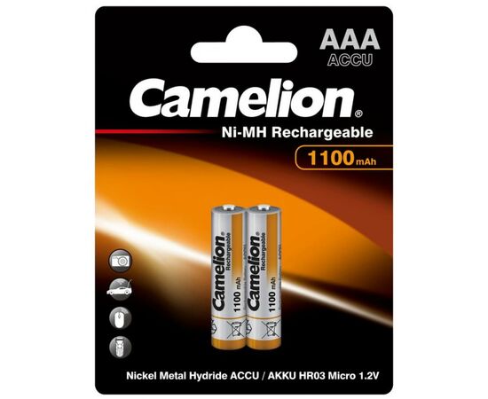 Акумулятор Camelion AAA 1100mAh Ni-MH * 2 R03-2BL (NH-AAA1100BP2)